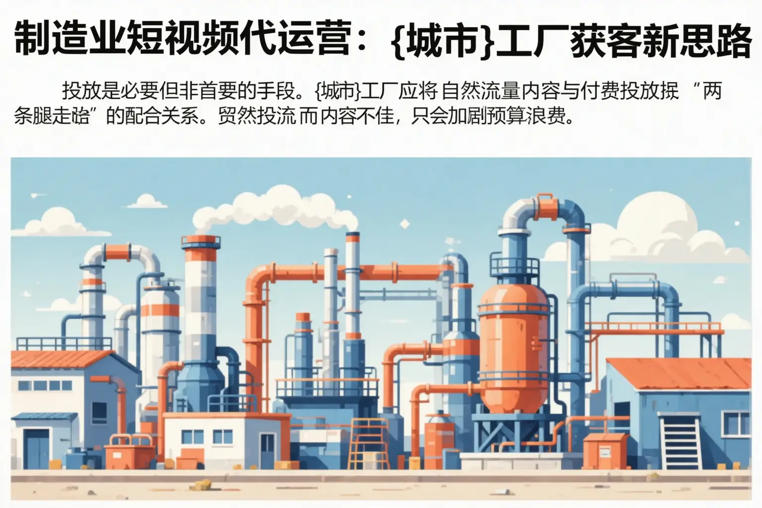 制造业短视频代运营：成武工厂获客新思路